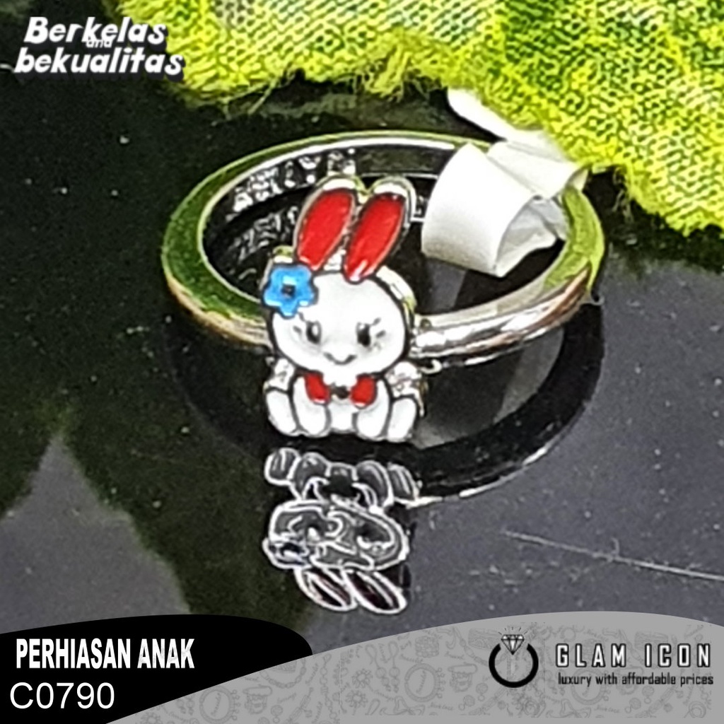 Cincin anak karakter kelinci duduk C0790 CAS