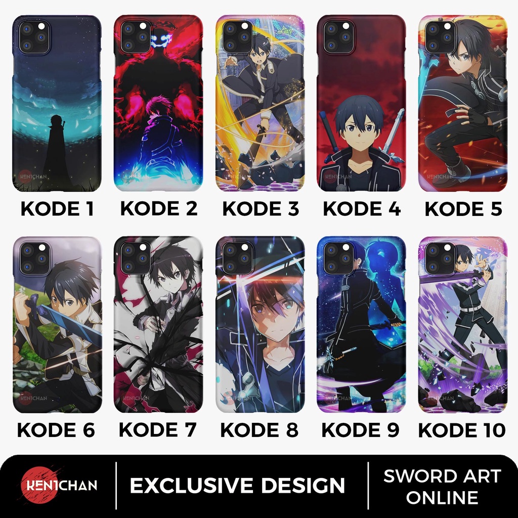 Custom Case KIRITO 2 Sword Art Online SAO Anime