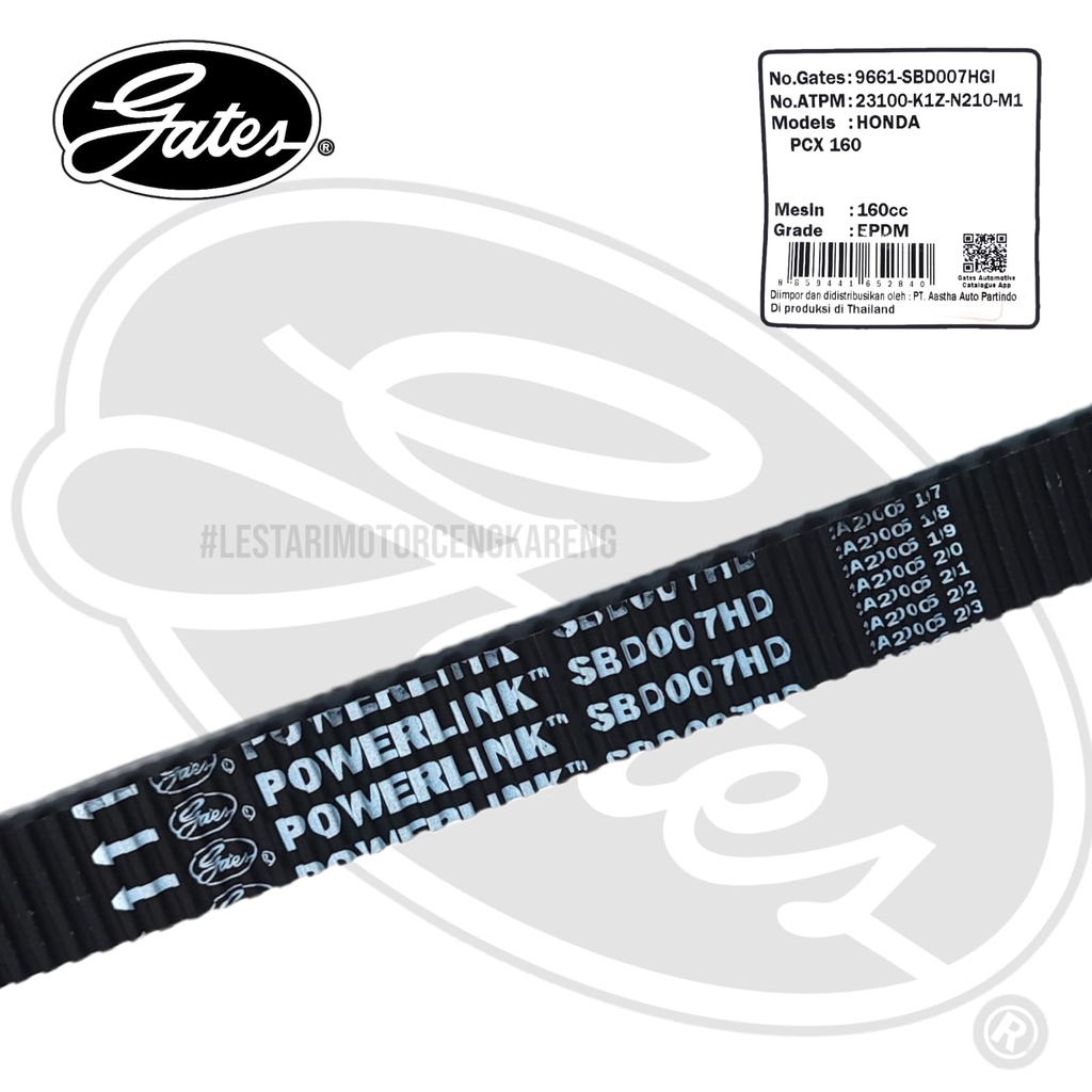VAN BELT V BELT V-BELT VBELT GATES HONDA PCX 160 ADV 160 K1Z POWERLINK