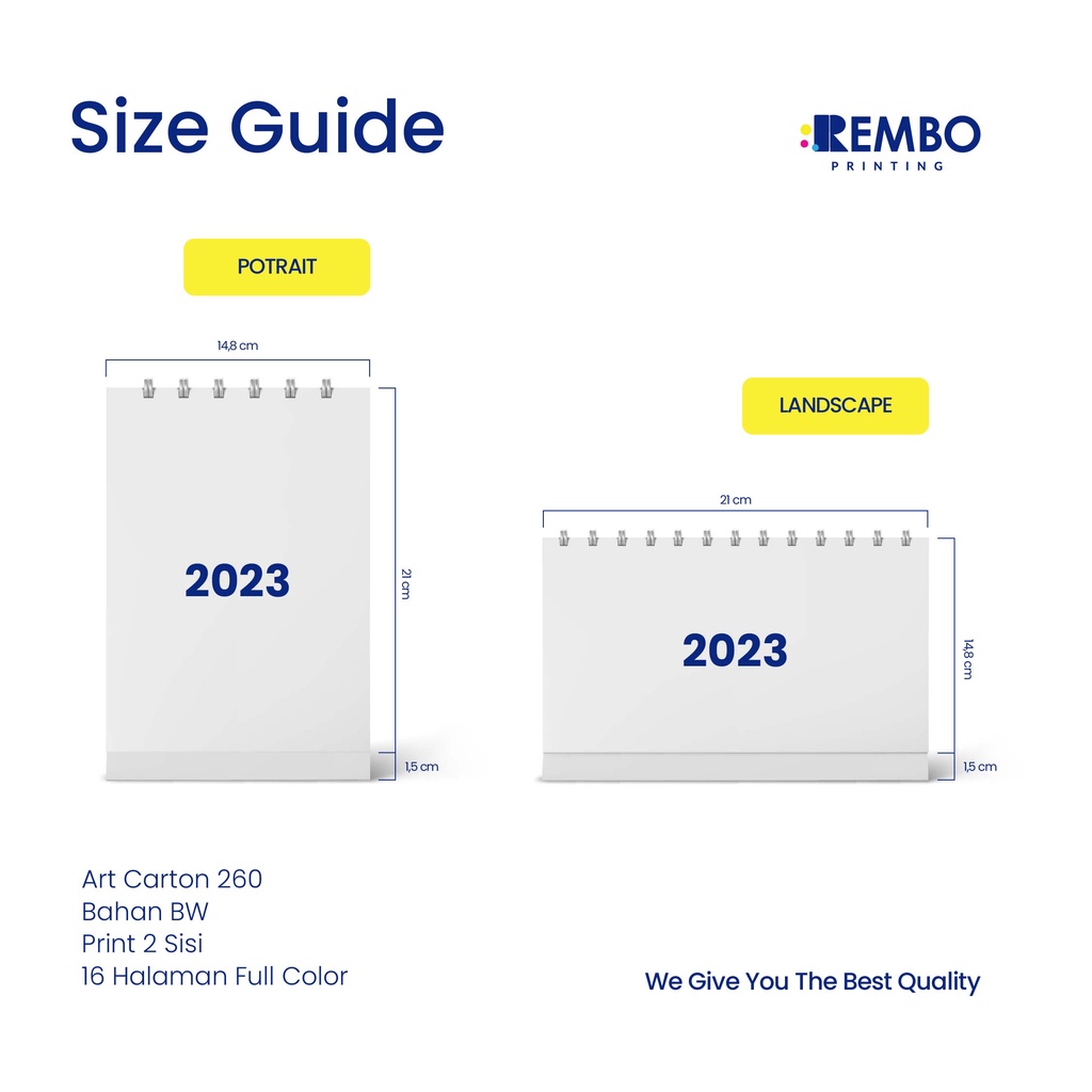 Kalender - Kalender Meja - Calendar Meja 2023 Spiral