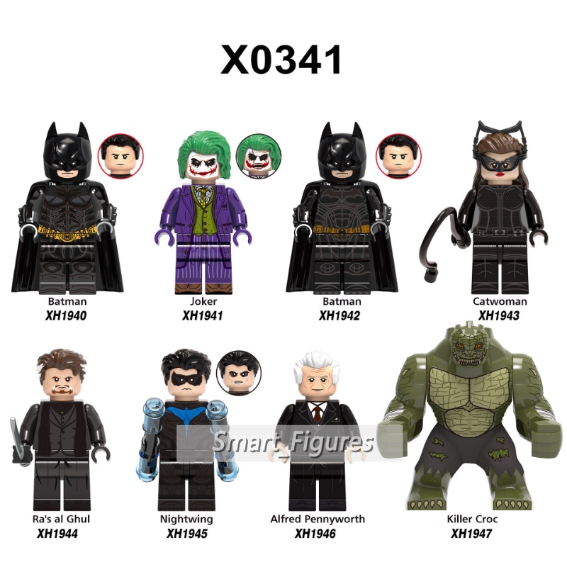 X0341 Mainan Action Figure Mini Karakter Joker Catwoman Croc Pennyworth DC Batman Begins