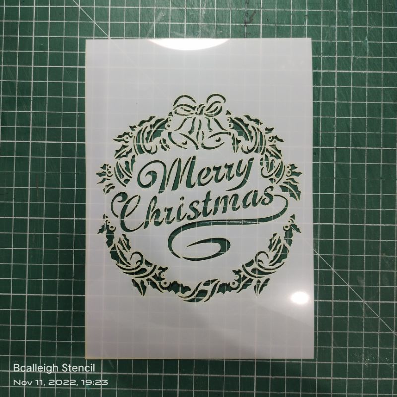 

Ready Stok Stencil Decoupage Scrapbook Tema Christmas ukuran A5
