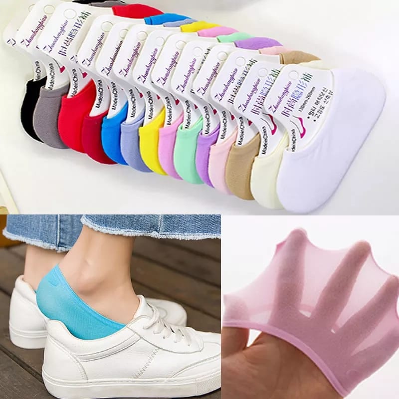 Kaos Kaki Perahu Bawah Mata Kaki Nyaman / Hidden Socks Colour / Magic Socks Kaos Kaki Ballet Kaus Kaki Flatshoes Invisible socks