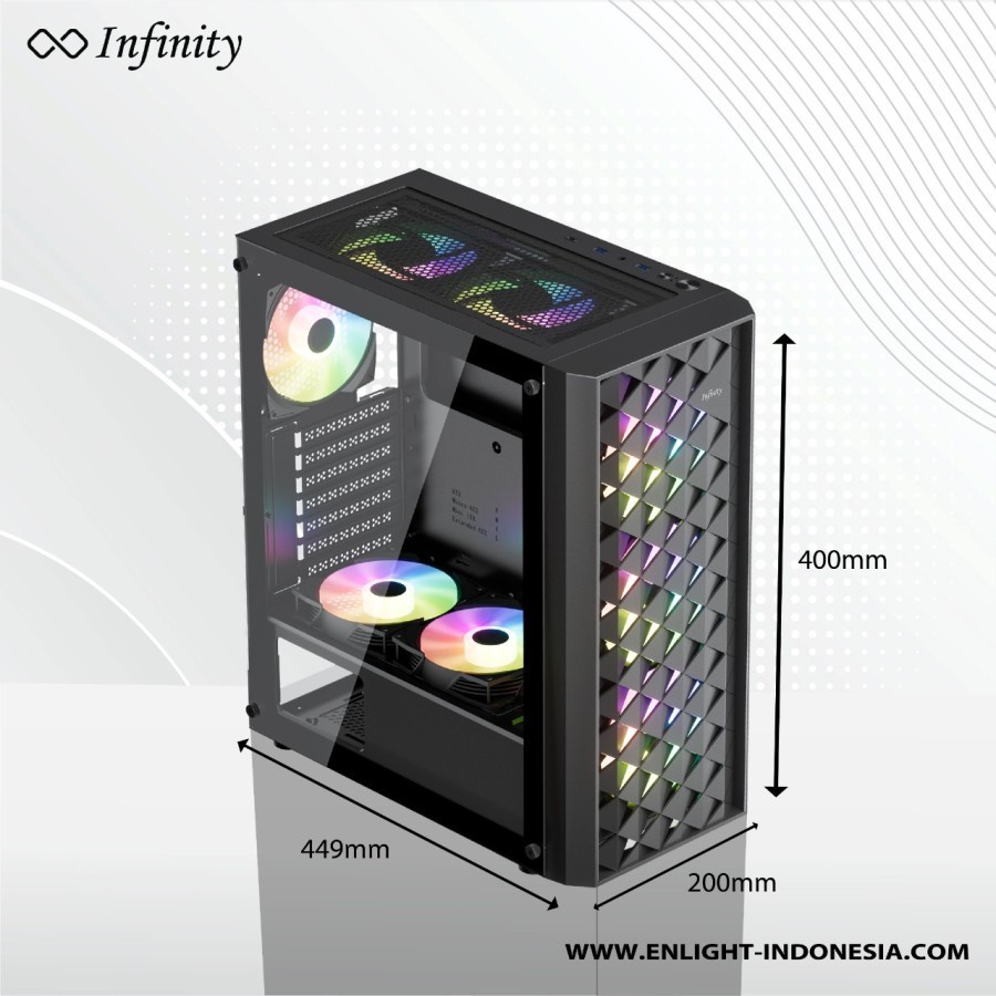 CASE INFINITY MEDUSA V2 | Tempered Glass Casing