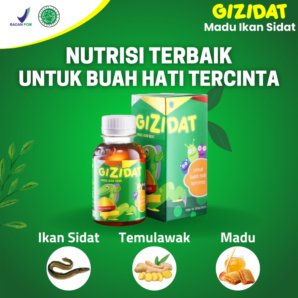 5 Botol GIZIDAT Madu Gemuk Anak - Multivitamin Nutrisi Penambah Nafsu Makan &amp; Berat Badan Tingkatkan Daya Tubuh - Bayar Ditempat