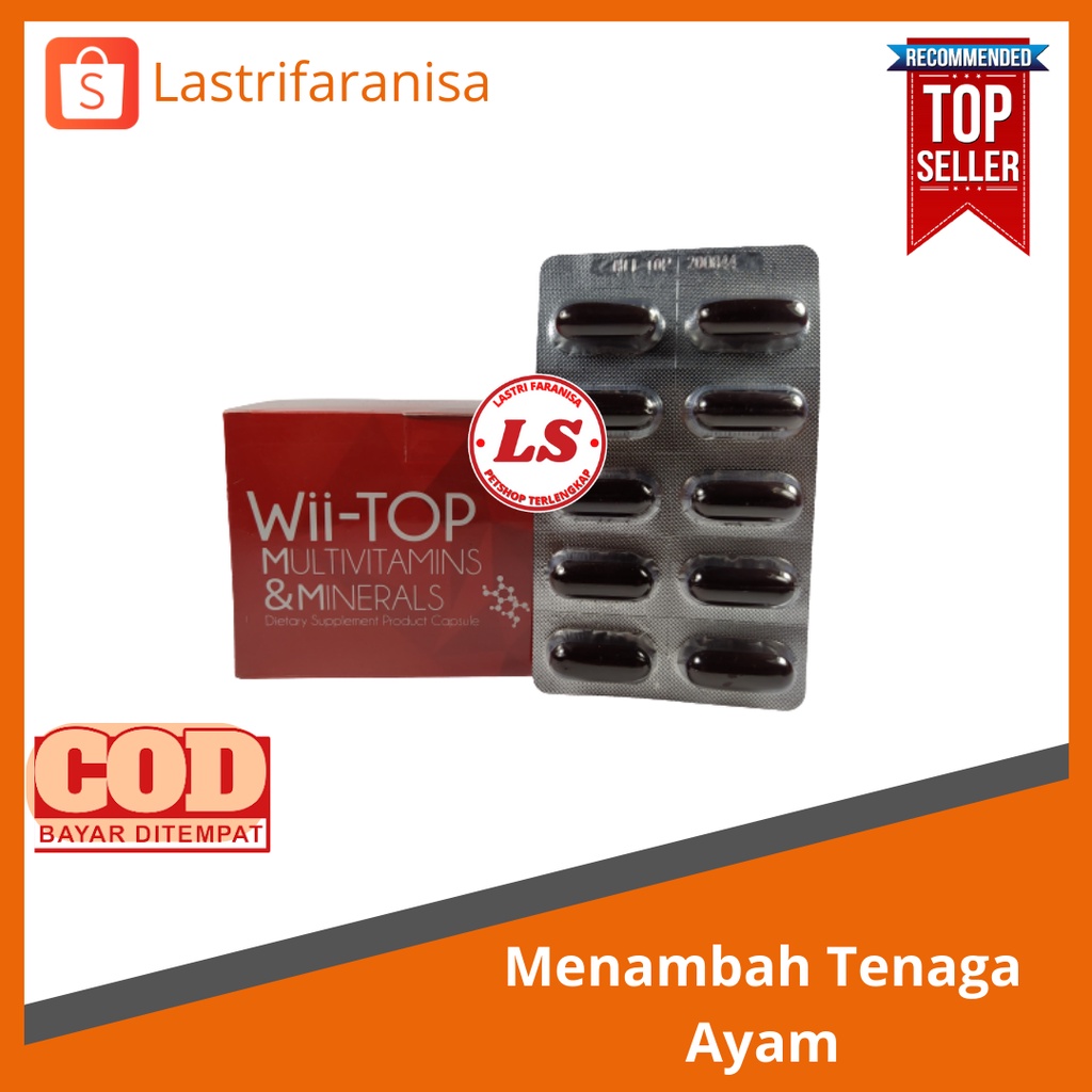 Vitamin Vitop 1 Strip multivitamin witop  tablet vitop kemasan baru vitamin ayam bangkok vitop ayam 