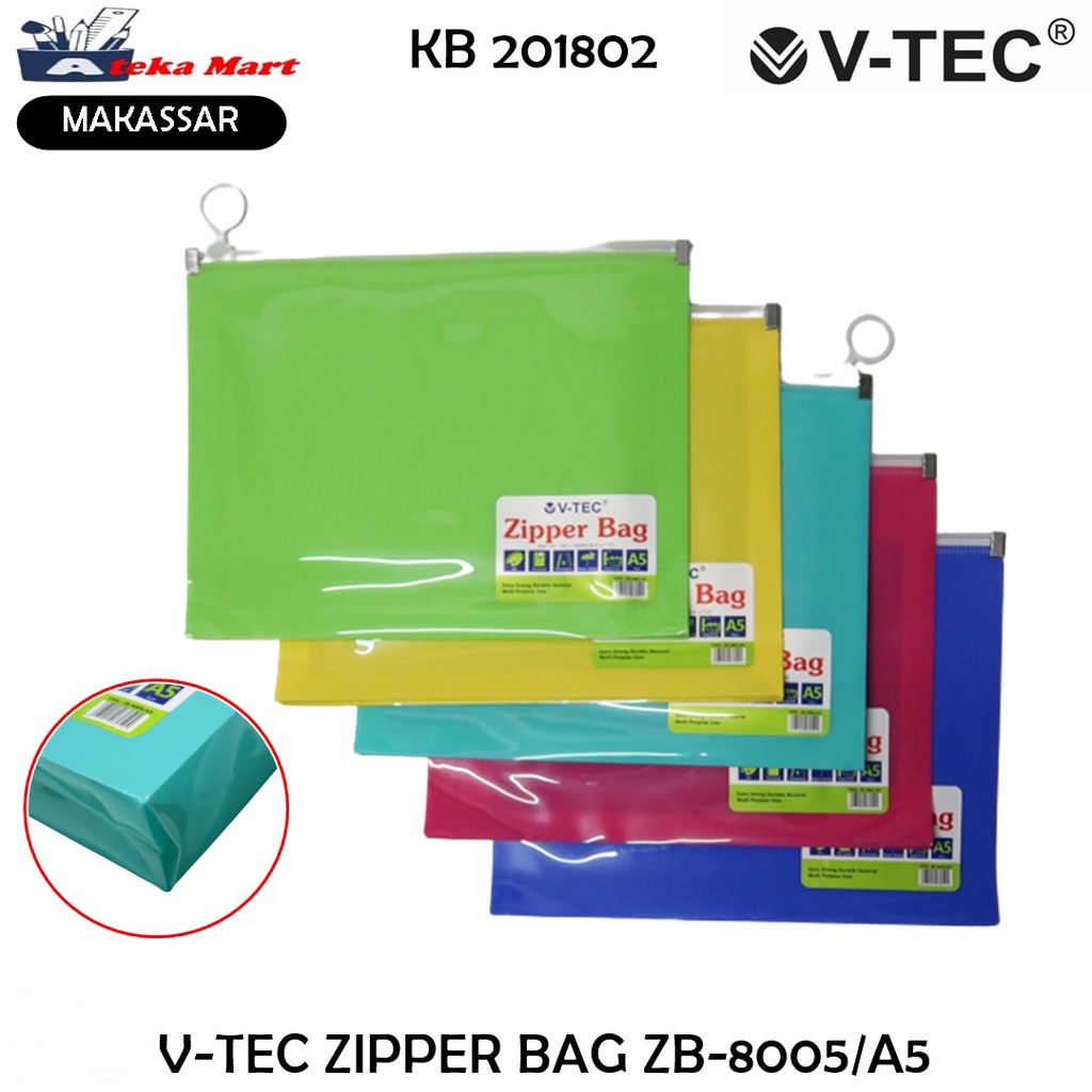 

[PCS] V-TEC ZIPPER BAG ZB-8005/A5 TAS DOKUMEN