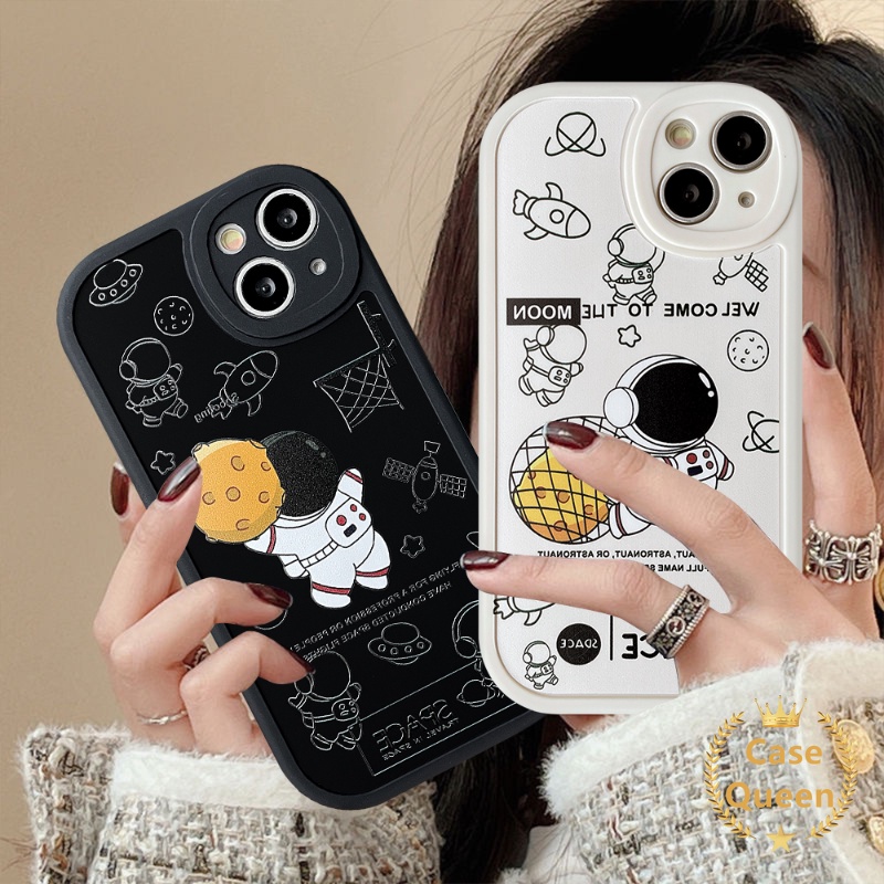 Case NASA Merk Trendy Realme C53 C30 C31 C25s C15 C21 C35 C21Y C11 C12 C25Y C17 C2 C20 C20A C3 C17 Realme 9i 8i 8 8Pro 5i 7i 5 5s 6i 5 6s 6 Kartun Astronot Menembak Soft Cover