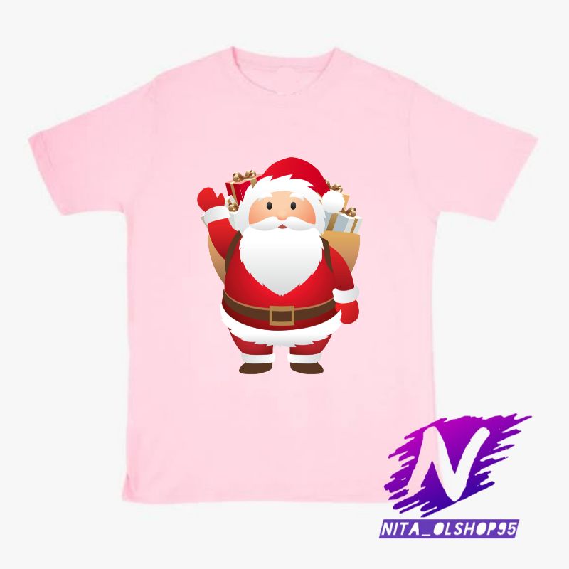 kaos anak baju anak natal tahun baru sinterklas