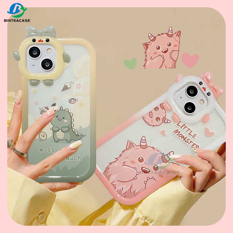 Case Desain Monster Dinosaurus Untuk VIVO Y16 Y22 Y35 Y33S Y21T Y21S Y33S Y11 Y12 Y15 Y17 Y12S Y12A Y15S Y15A Y20S Y19 Y25 Y50 Y30