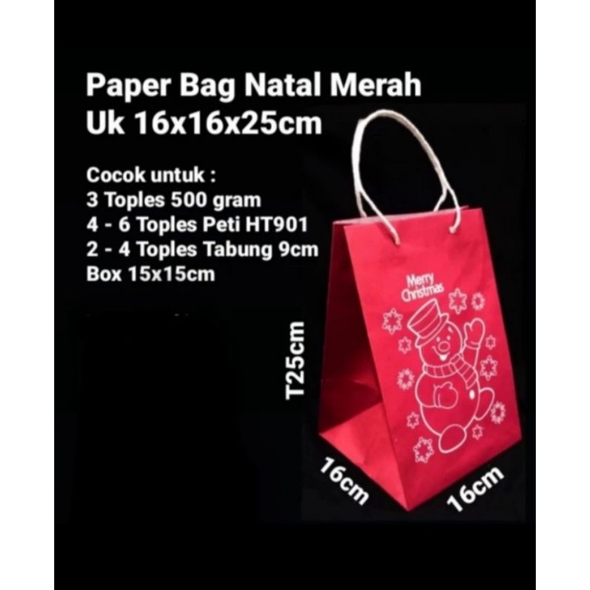 

Paperbag merah christmas 16x16 (5pc)