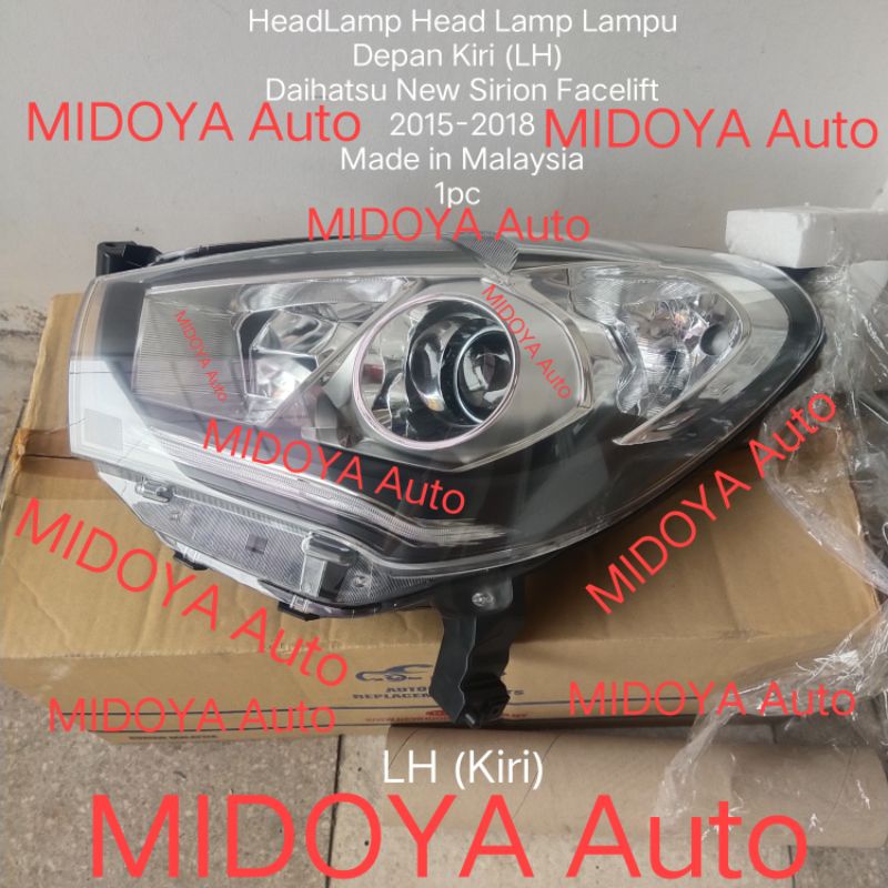 HeadLamp Head Lamp Lampu Depan Daihatsu New Sirion Facelift 2015-2018 1pc