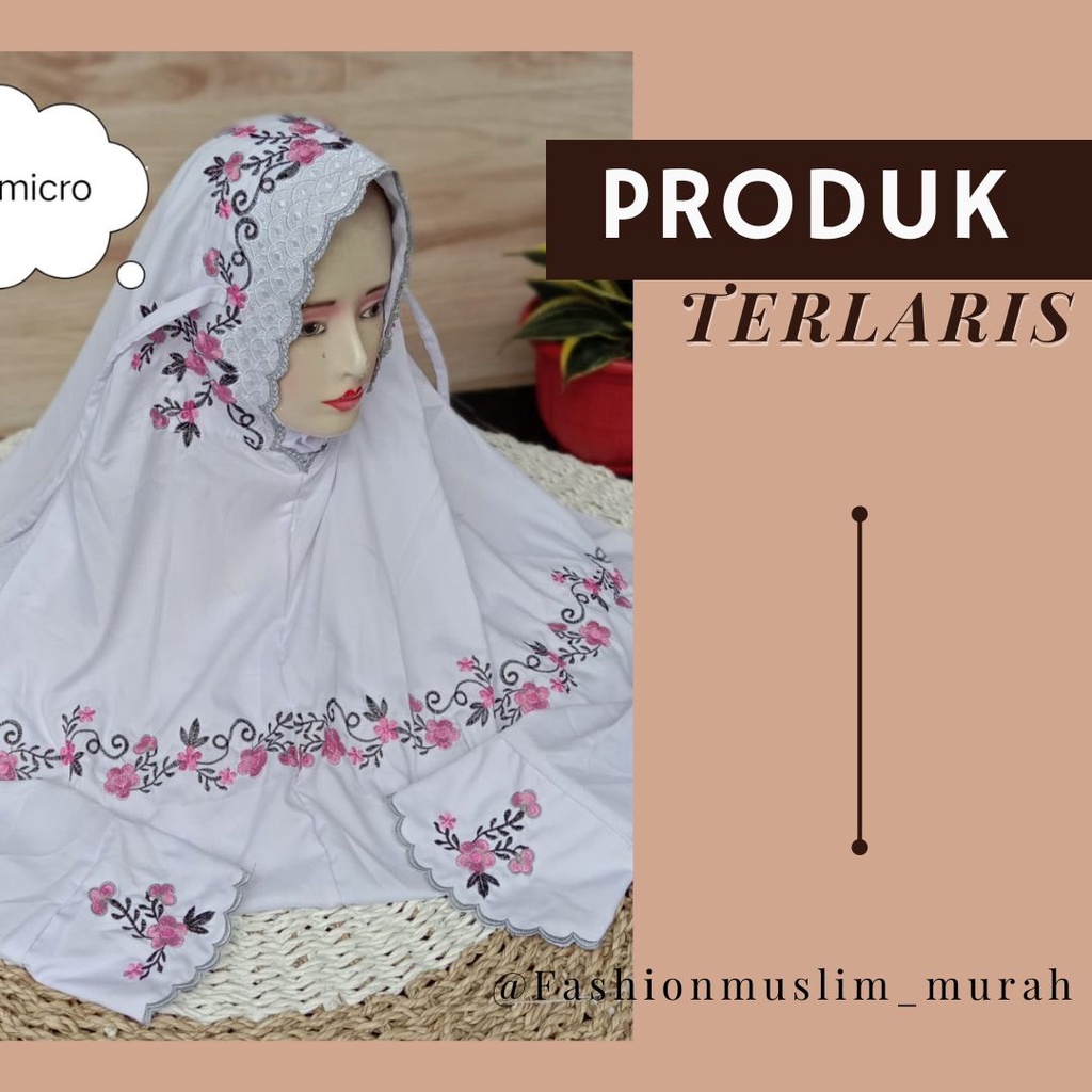 MUKENA TERUSAN DEWASA KUDUSAN / MUKENAH LAJURAN BORDIR MURAH / TELKUNG POLINO LAJUR COD GROSIR