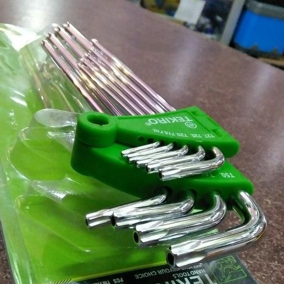 Deskripsi Kunci L bintang set lubang lobang bolong tengah TEKIRO Long