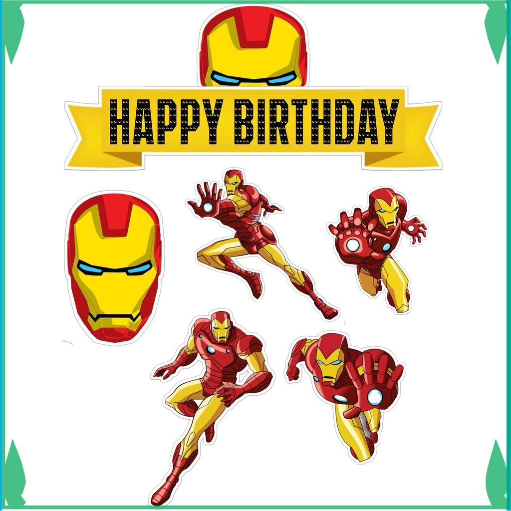 

TOPER KUE HIASAN KUE IRON MAN TOPPER CAKE ULANG TAHUN FADHILSOUVENIR
