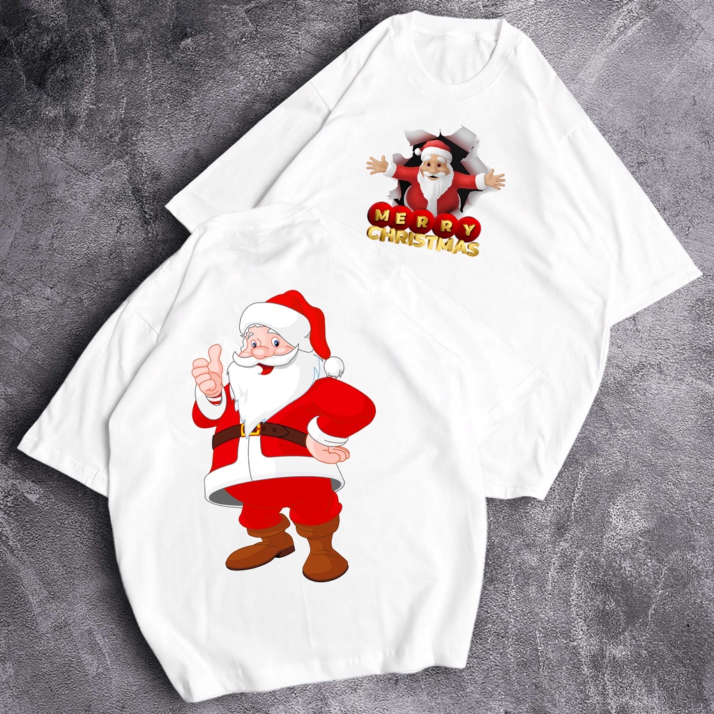 Kaos NataL Santa new produk wanita pria 24s