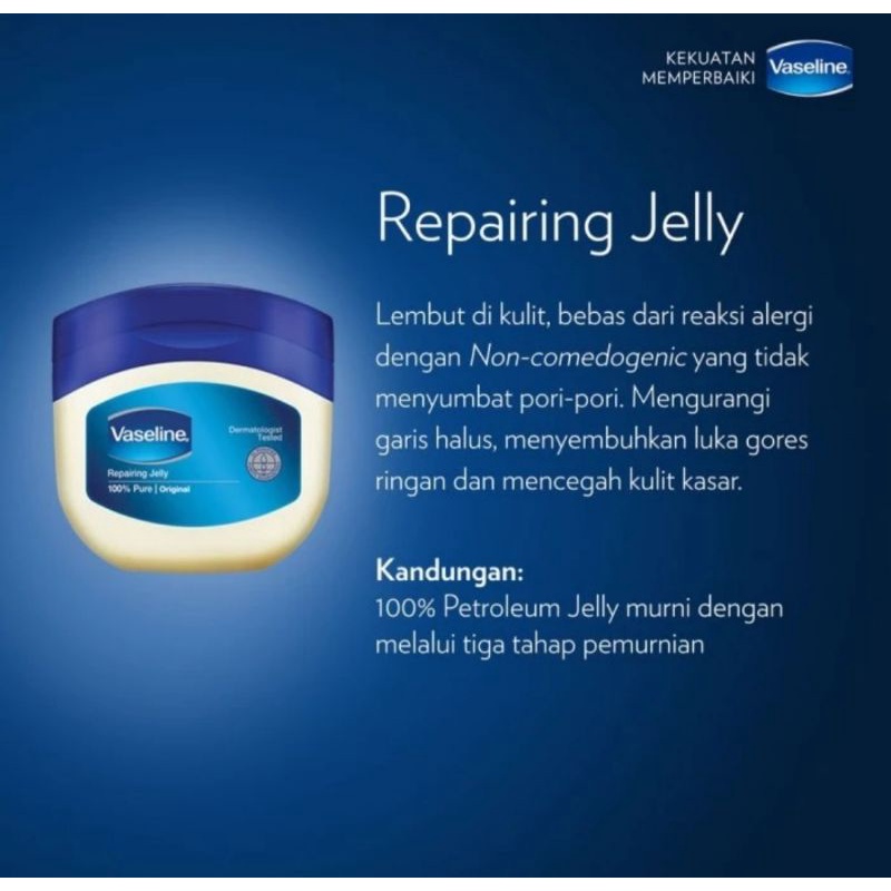 VASELINE PETROLEUM JELLY REPAIRING GEL ORIGINAL 100ml 50ML