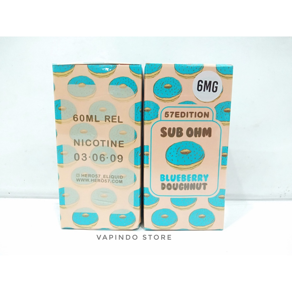 [6MG] SUB OHM DOUGHNUT THE ORIGINAL HERO57 60ML HERO 57 E LIQUID VAPE