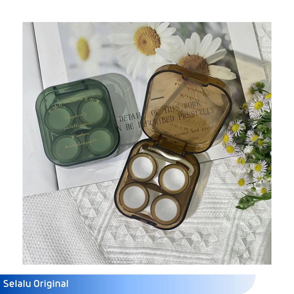 Tempat Case Softlens Square Marble