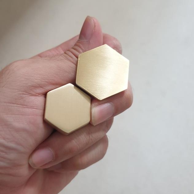 Gold Handle Brass Hexagon Knob Cabinet Pull Tarikan Laci Emas