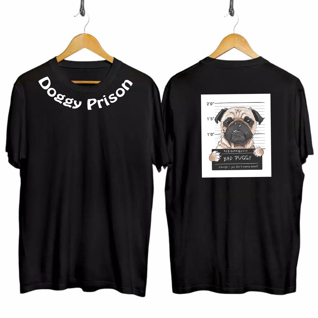 GSC - Baju Kaos Oversize Doggy Prison / Kaos Oversize XL-XXL Bahan Cotton Combed 24S