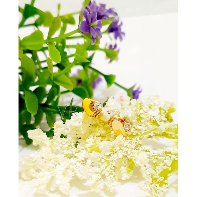 Anting Fashion Wanita|Perhiasan Xuping Lapis Emas |Anting Xuping Love|Anting Xuping