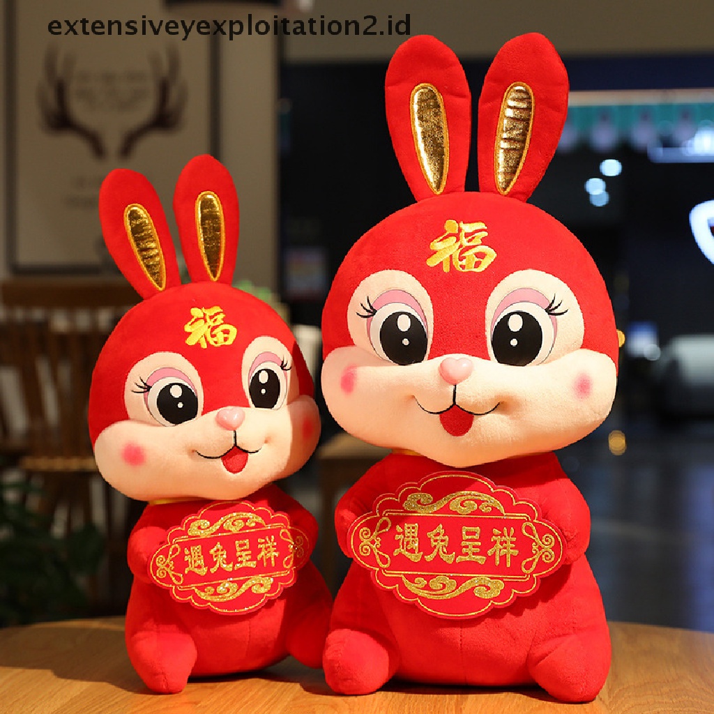 Mainan Boneka Stuffed Plush Zodiak Cina Fortuna / Kelinci Untuk Dekorasi Rumah