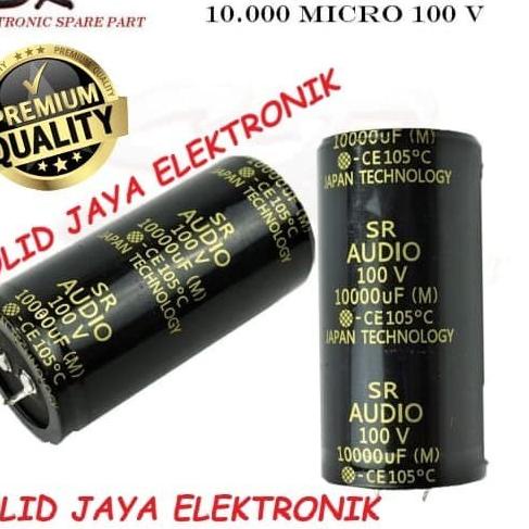 CAPASITOR ELCO SR AUDIO 10000 UF 100 V ELKO 10000UF 100V MIKRO ASLI