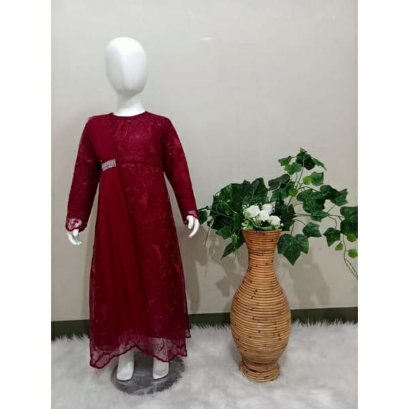 KEBAYA ANAK STELAN SEMI TUNIK AND GAMIS TILLEY MODEL TERBARU GROSIR BANDUNG MURAH TERKINI GOSEND M L XL XXL