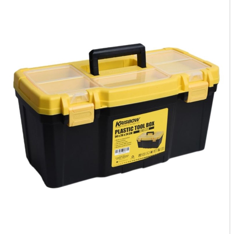 KRISBOW Kotak Perkakas Plastik 50x26x24/ToolBox/Tempat Perkakas