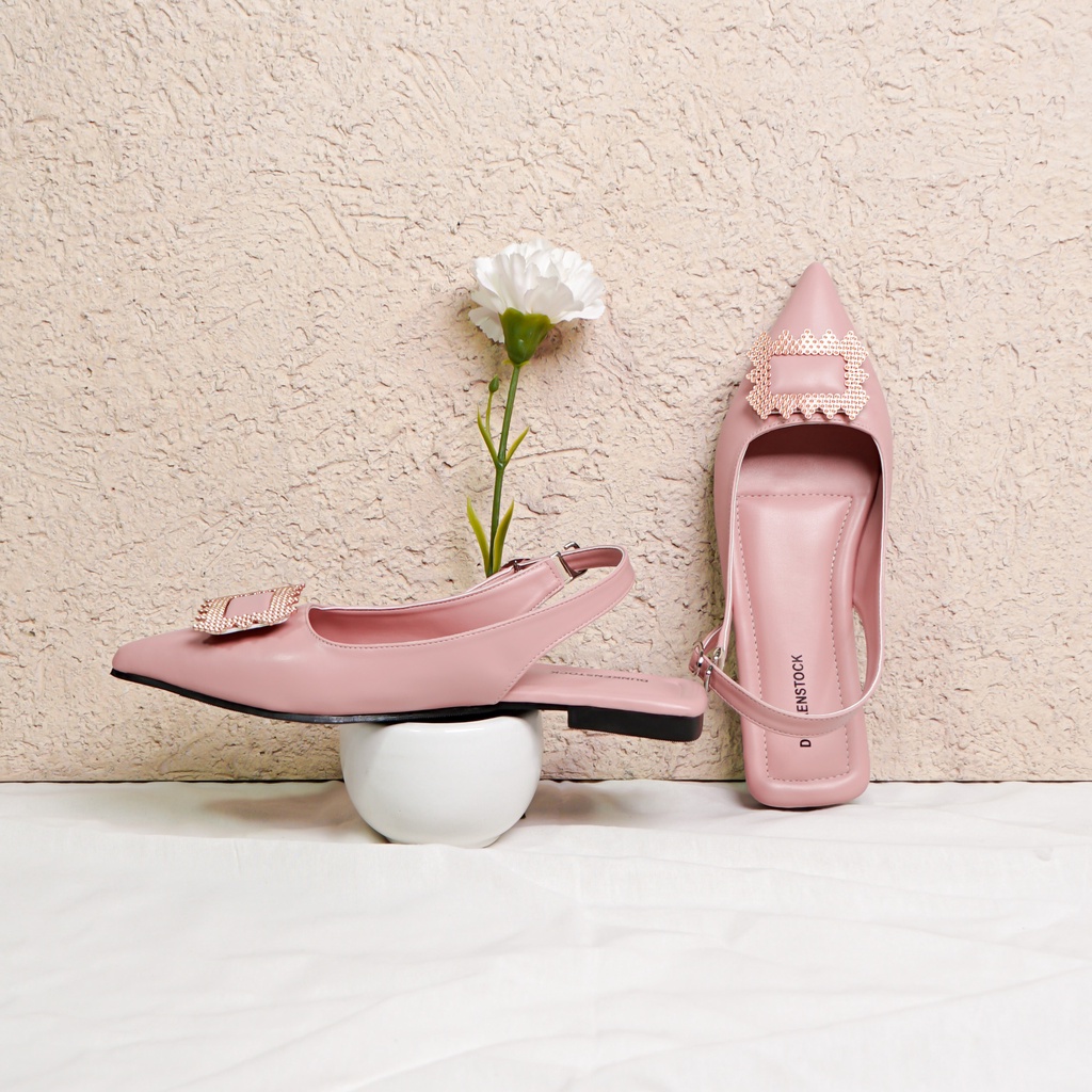 Dunkenstock KATYA Sepatu Flat Wanita Flatshoes slingback sepatu kerja teplek terbaru