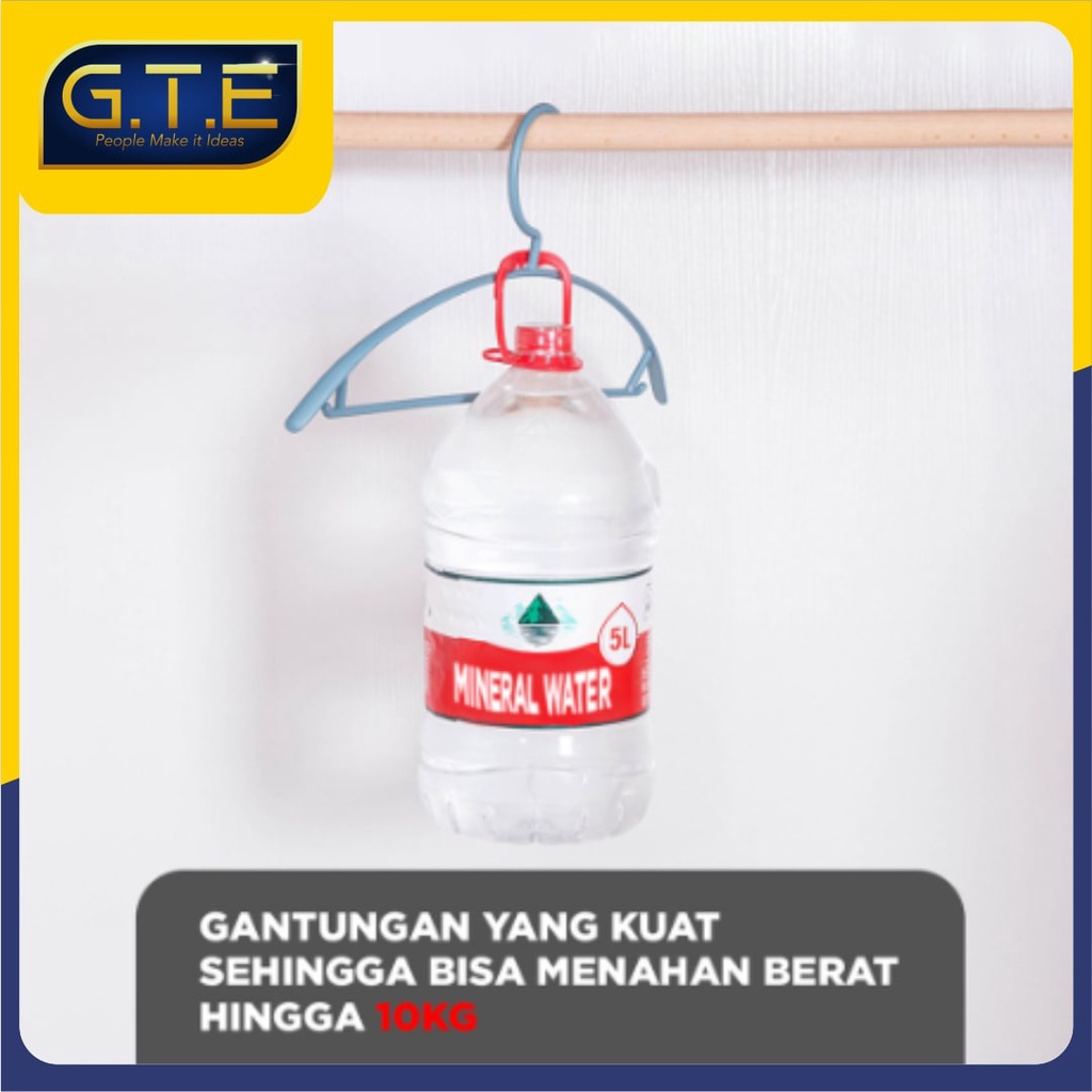 GTE | GANTUNGAN BAJU HANGER PLASTIK | PLASTIC HANGER PAKAIAN LAUNDRY ANTI SLIP WARNA | CLOTH HANGER