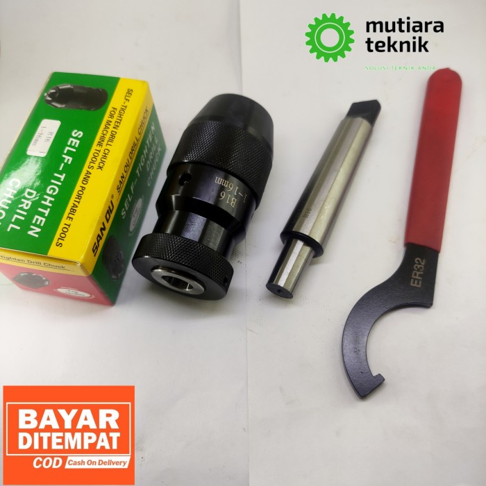 Arbor Chuck Drill Keyless 1 - 16mm B16 Set Arbor Mt3 Set Kunci