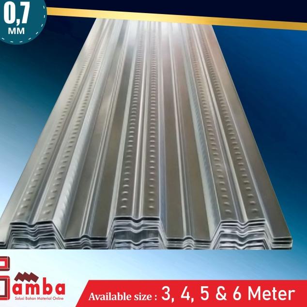 BONDEK TEBAL 0,7 LEBAR 1 METER /FLOORDECK/BONDECK/BONDEX - Harga/Meter