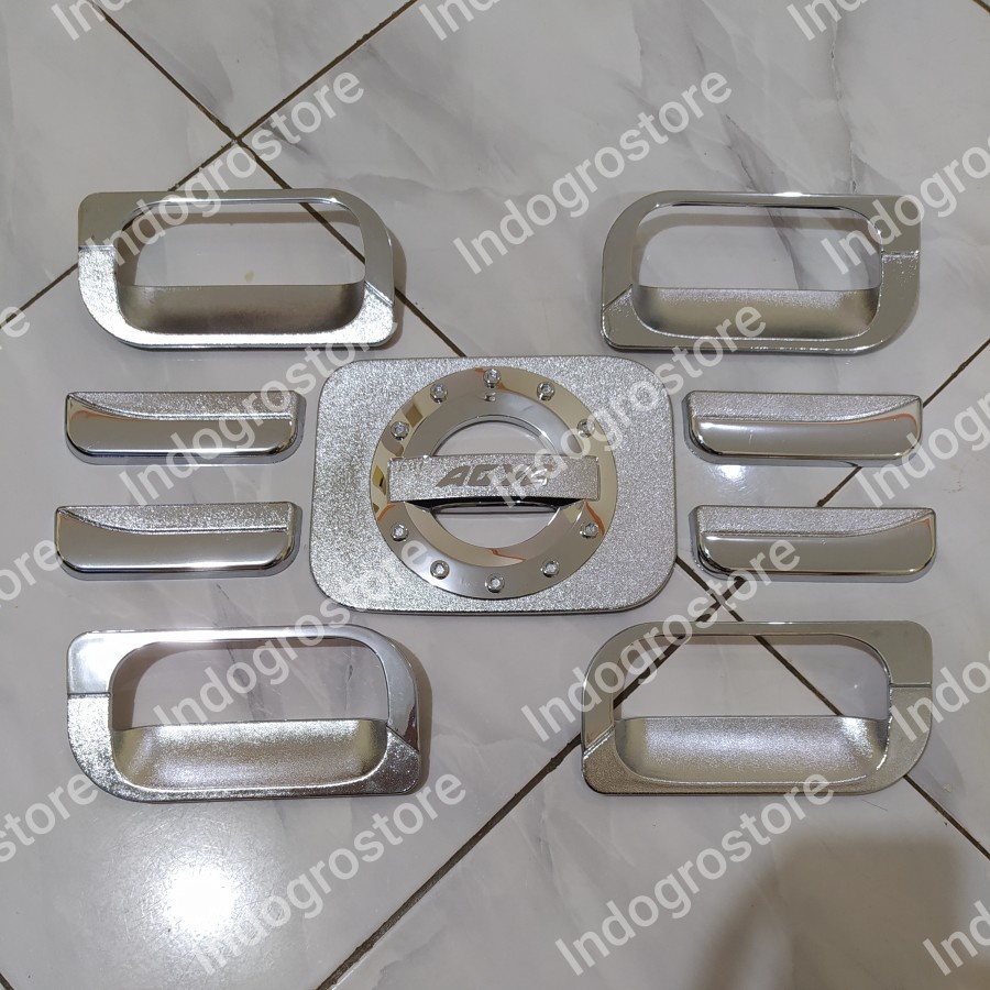 PAKET Cover Handle Outer &amp; Tangki CHROME TOYOTA AGYA 2012 2018 2019 2022