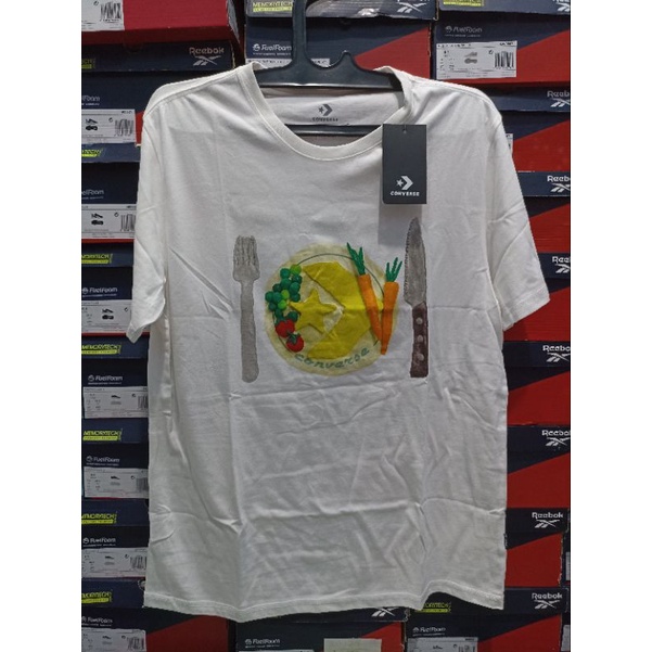 Converse Baju Kaos Original Pria Putih
