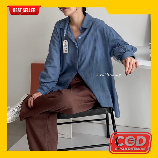 Atasan Kemeja Levis,Baju Kemeja Levis Premium,Atasan Wanita Premium,At Loryn Top 9901 | Kemeja Ove