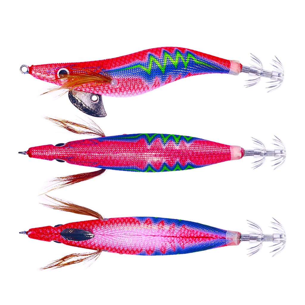 Hengjia 1pcs 11.5cm / 14.9g Shrimp Bait Umpan Pancing Udang Bahan 3.0# Squid Jig Hook Dengan Kail Cumi-cumi Octopus Luminous Fishing Lure