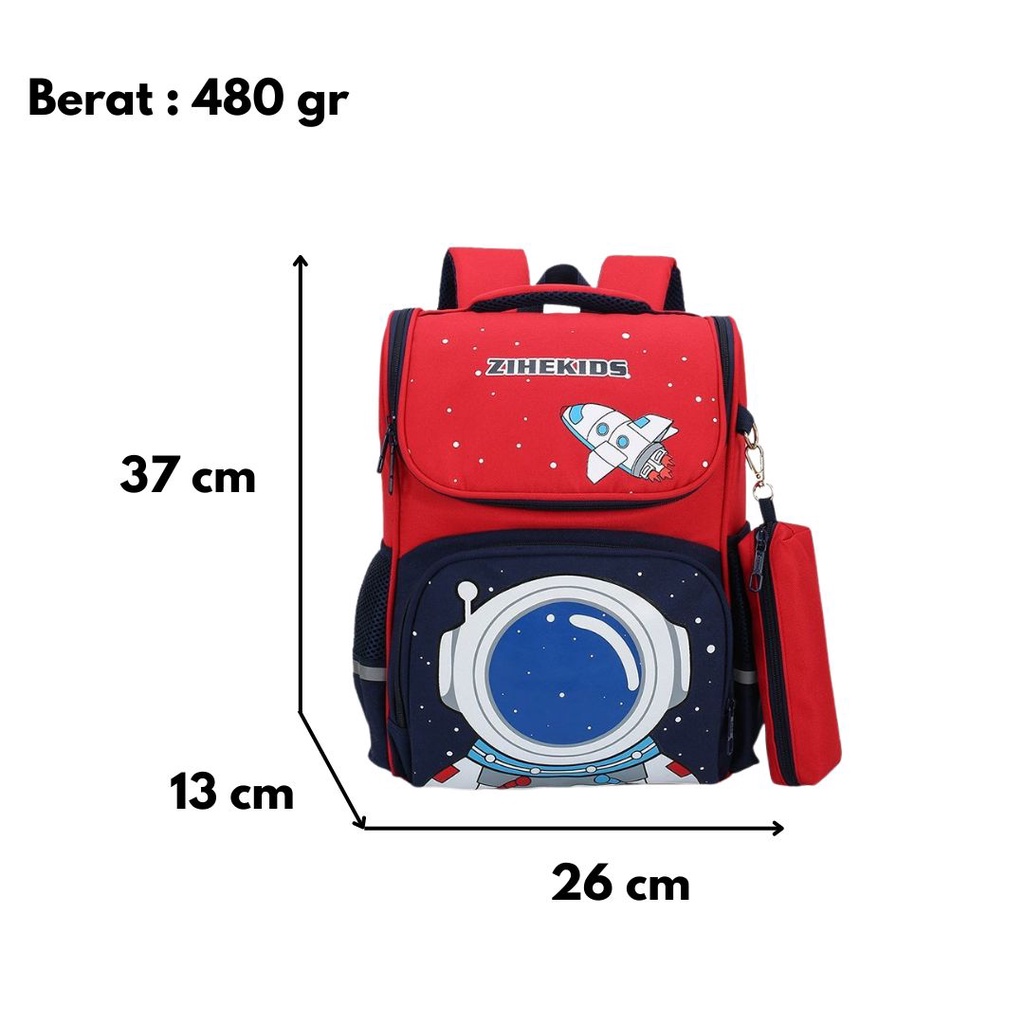 [MONA] Free Tempat Pensil -Tas Ransel Anak Sekolah Karakter Keren dan Lucu Kualitas Import Premium -M0210
