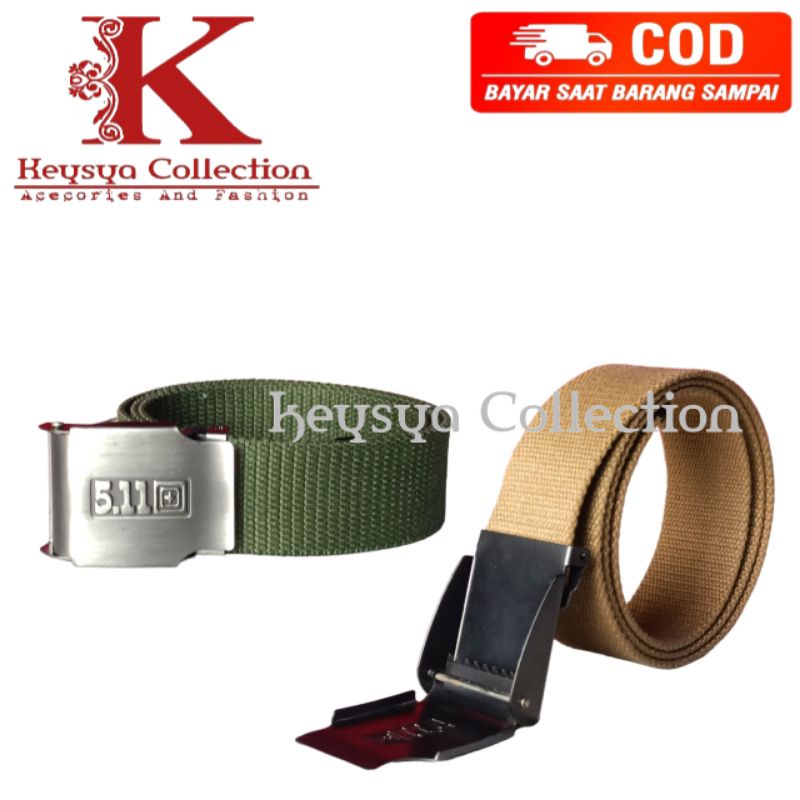 sabuk pria bahan kanvas ikat pinggang pria model jepit