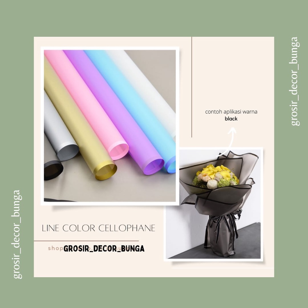 [NEW] LINE COLOR CELLOPHANE FLOWER WRAPPING WATERPROOF KERTAS BUKET PEMBUNGKUS BUNGA floral wrapping kertas bouquet buket bunga kertas craft paper polos garis doff matte paper cellophane opp paper non woven kertas bungkus motif florist flower arrangement