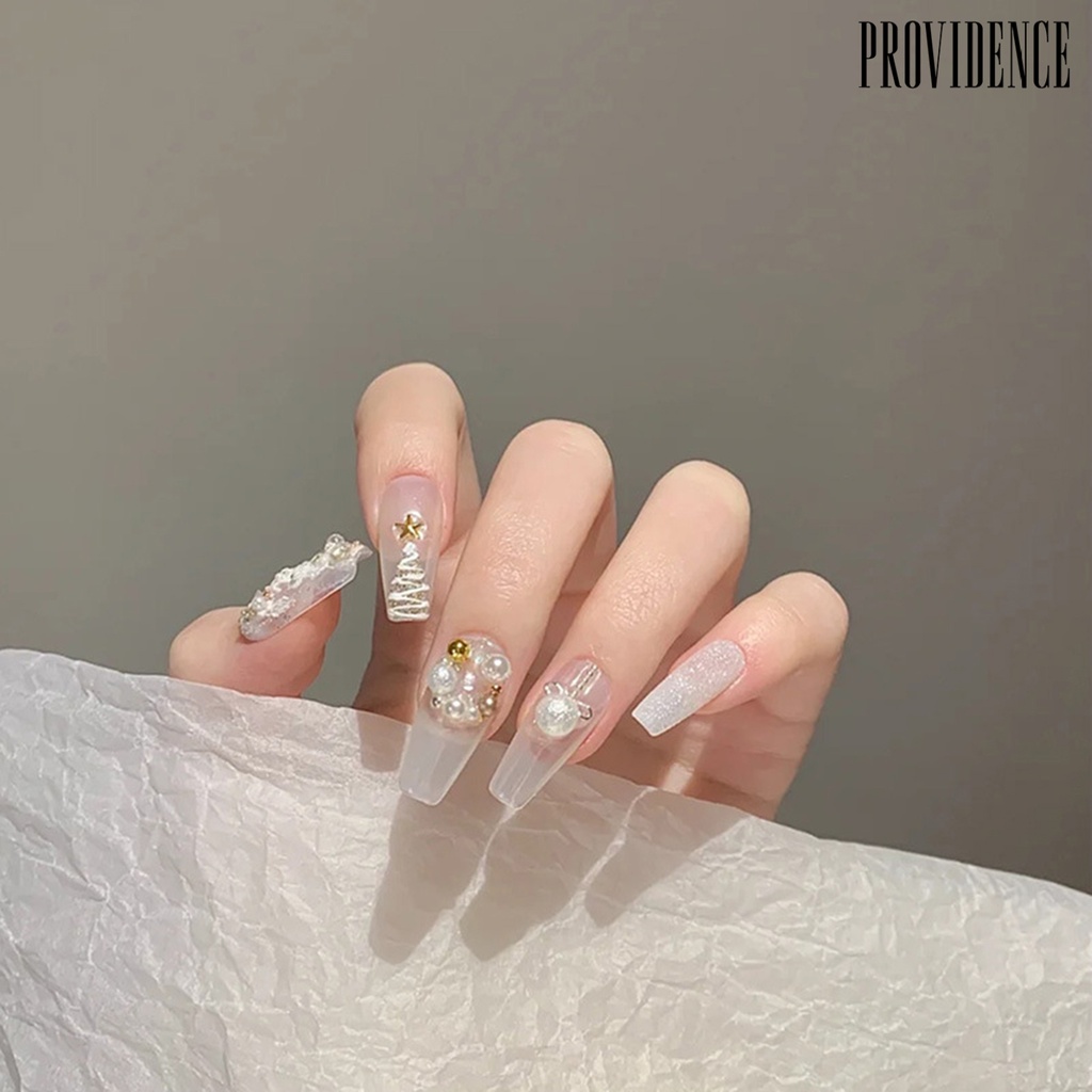 Providence 1 Kantong Stiker Kuku Motif Natal Untuk Dekorasi Nail Art Charms