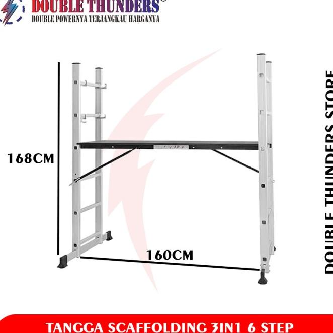 Dt Tangga Lipat Model H Tangga Scaffolding 3In1 6Step Lebar 1,6 Meter