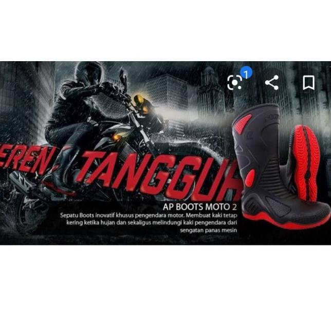 Sepatu Boot Motor AP BOOT MOTO 2 - Hitam, 39