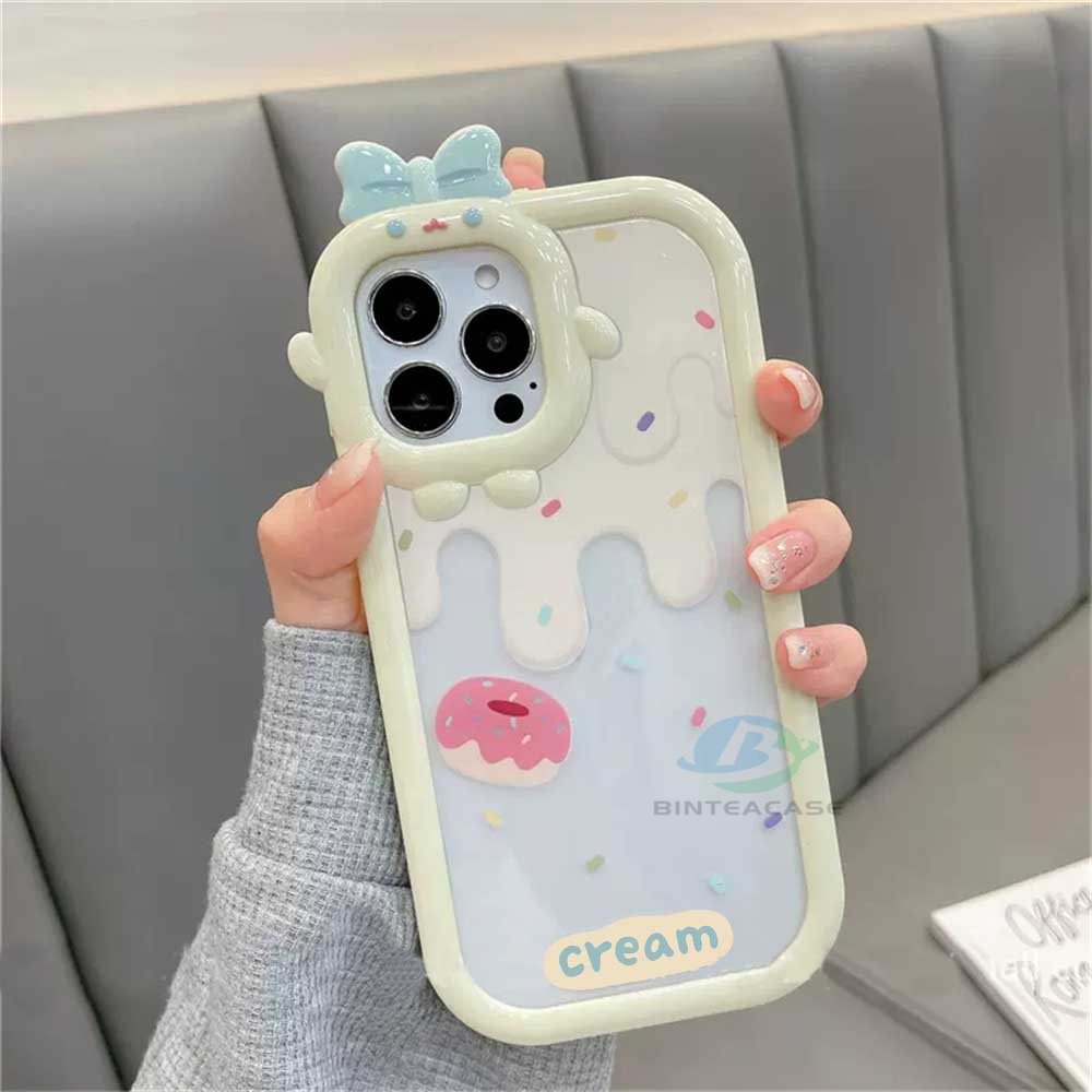 Case Desain Es Krim Doughnuts Untuk IPhone 14 Pro Max 11 12 Xr XS 6 6S 7 8 Plus