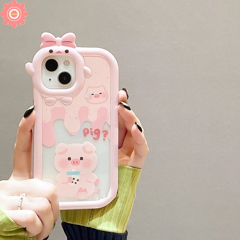 Case Motif Babi Es Krim 3D Untuk Oppo A17 A95 A77s A55 A74 A96 A76 A15 A17K A12 A5s A3s A12 A53 A16K A1K A16 A57 A54 A31 Az A16 Az A2 A9S 6 Cover Penutup Mesin Cuci