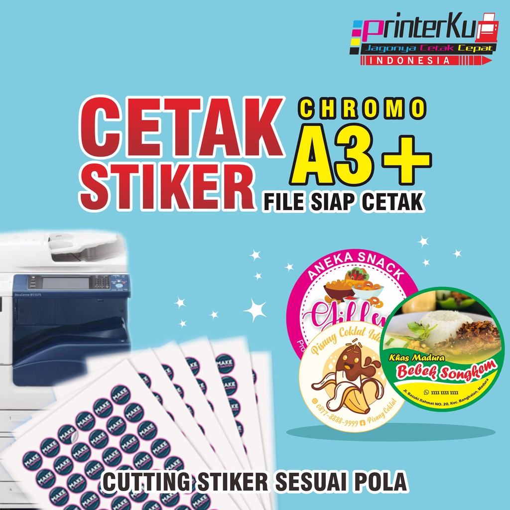 

Cetak Stiker Label Bontak / Chromo A3+ ( Kuliner, Kue, Produk, Makanan, DLL )