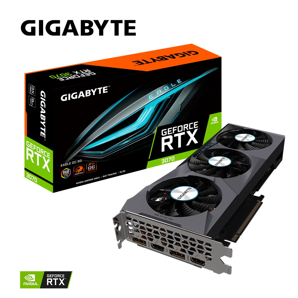 VGA GIGABYTE RTX 3070 EAGLE OC 8GB 2.0 | GV-N3070EAGLE OC-8GD 8G 2.0