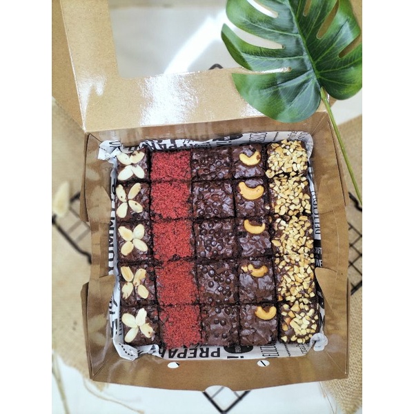 

Brownies panggang/brownies potong/fudgy brownies