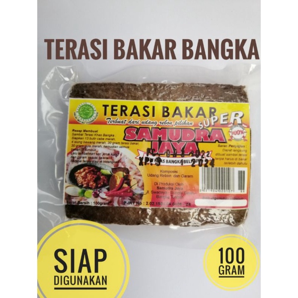 

TERASI BAKAR SUPER ASLI BANGKA 100 GRAM SAMUDRA JAYA SIAP PAKAI BELACAN UDANG BAKAR TERMURAH ENAK WANGI